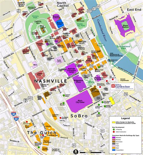 Downtown Nashville Map Printable Tripadvisor Helps You Spend Less