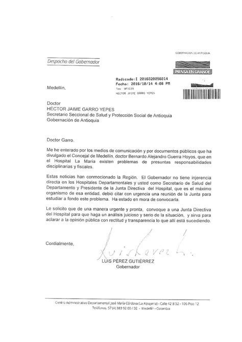 Carta Hospital La María By Gobernación De Antioquia Issuu