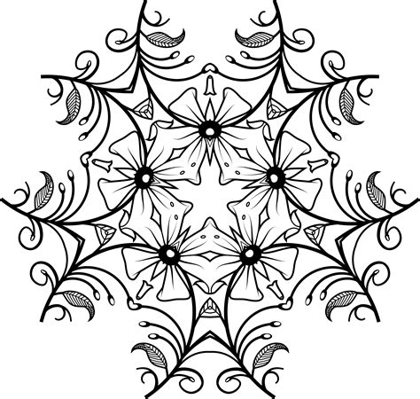Clipart Black And White Floral Design 41800 Free Icons And Png