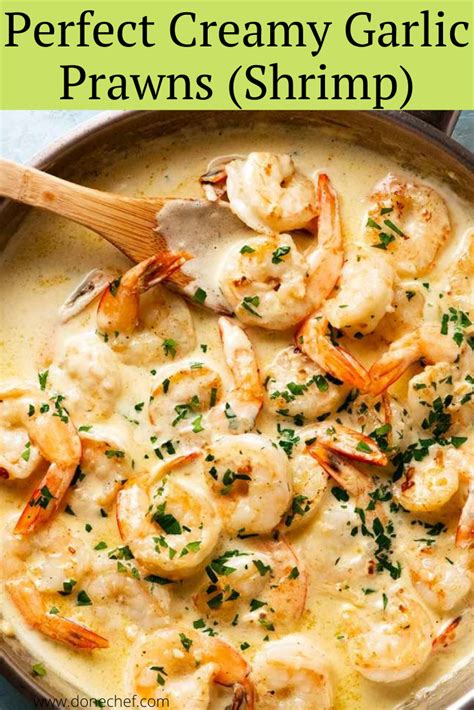 Perfect Creamy Garlic Prawns Shrimp
