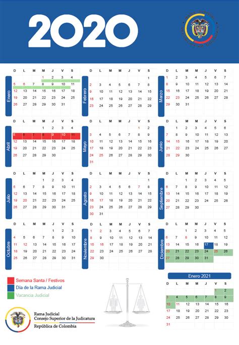 Calendarios Rama Judicial