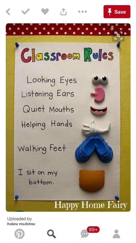 Class Rules Using Mr Potato Head Classroom Reveal Preschool