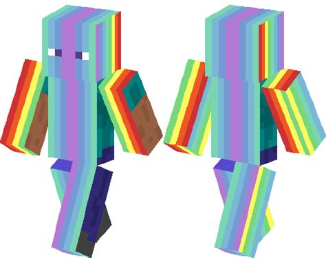 Rainbow Steve Minecraft Skin Minecraft Hub
