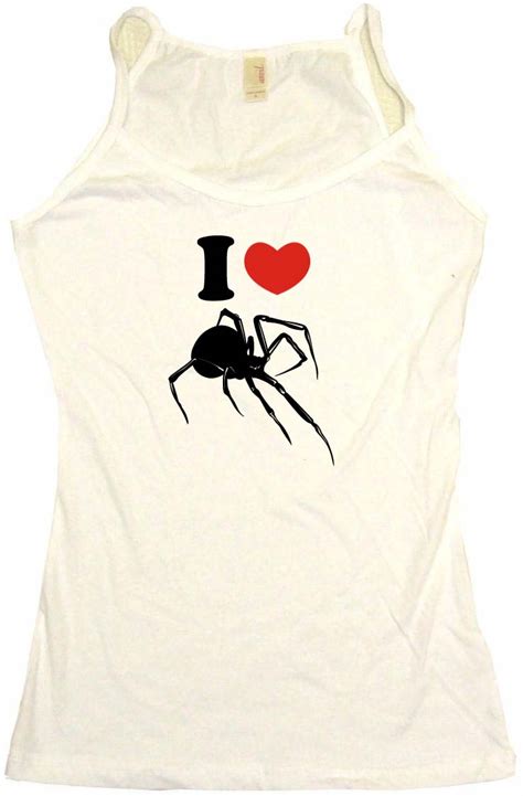 I Heart Love Black Widow Spider Womens Tee Shirt Pick Size Color Petite