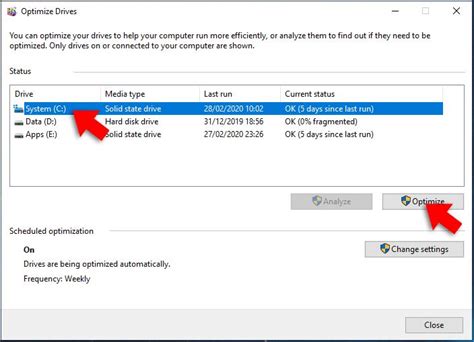 Optimize Drives In Windows 10 Optimization Hard Disk Drive Windows 10