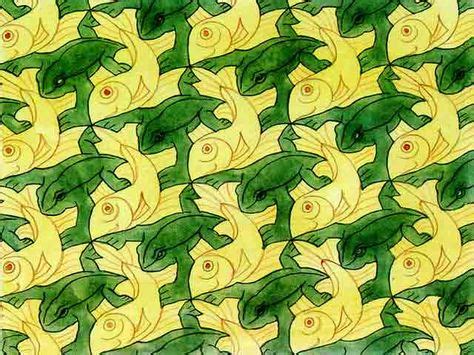 Frogs And Fish Tessellation Art Escher Art Mc Escher