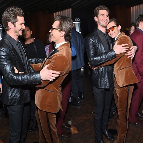 Andrew Garfield And Tom Holland At The 2021 Gq Men Of The Year Party