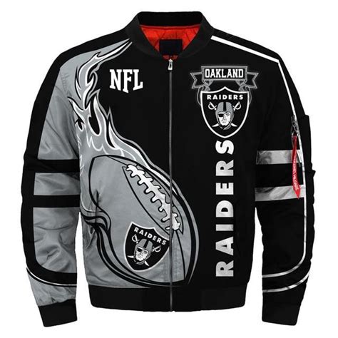 Mens Nfl 3d Zippered Quilted Team Jacket Raiders M In 2021