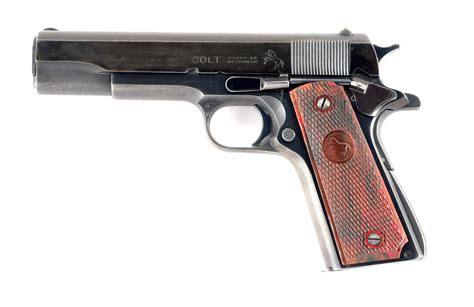 C Colt Model 1911a1 Super 38 Semi Automatic Pistol 1950