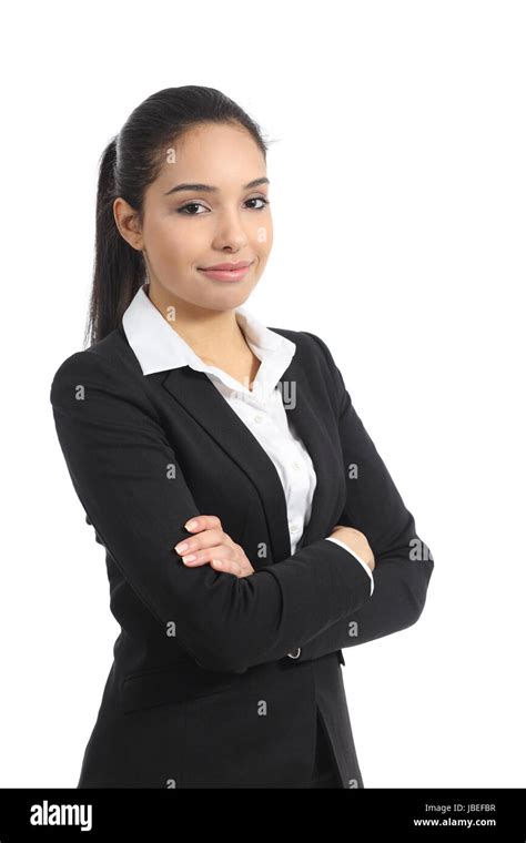 Confident Happy Business Woman Posing Isolated On A White Background