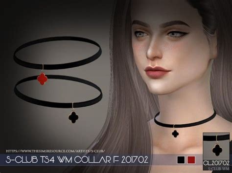 The Sims Resource Collar F 201702 By S Club • Sims 4 Downloads Leaf