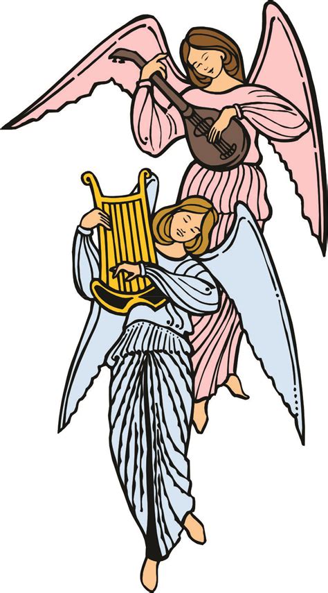 Angel Playing Harp Clipart Best