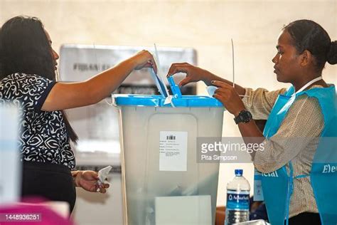 Fijian Casting Their Vote On December 14 2022 In Suva Fiji Fijis