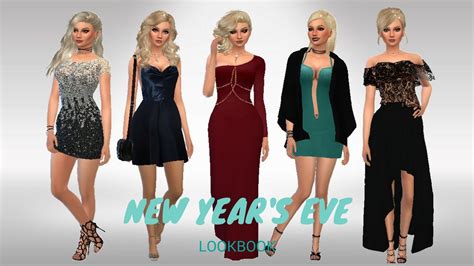 The Sims 4 New Years Eve Lookbook Full Cc List Youtube