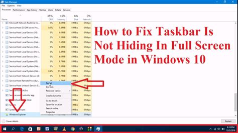 How To Fix Taskbar Is Not Hiding In Full Screen Mode In Windows 10