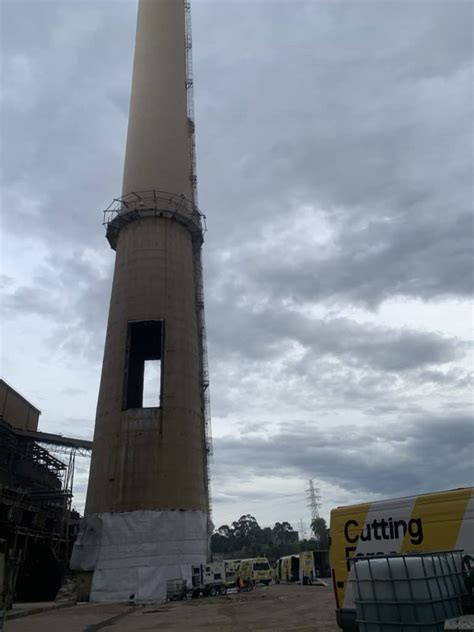 A football game taking place in rugeley, staffordshire, was interrupted by the controlled demolition of 4 chimneys at a power station in the town. Hazelwood Power Station Demolition | Cutting Force