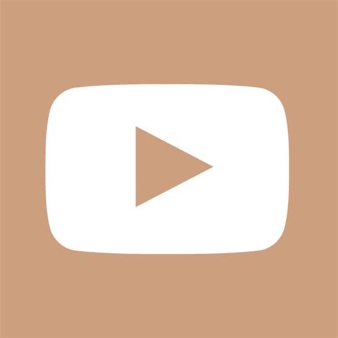 “youtube” App Icon Brown Aesthetic