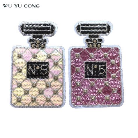New Arrival 3d Perfume Bottle Beaded Patches For Clothes Bags Sew On
