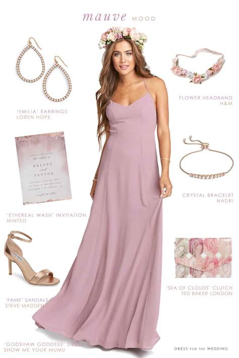 80+ colors and 5 different dress lengths customization. Mauve Maxi Dress for Bridesmaids | Dress for the Wedding