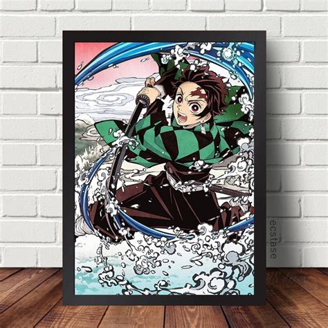 Quadro Decorativo Kimetsu No Yaiba Anime Mangá Tanjiro No Elo7 Rsd