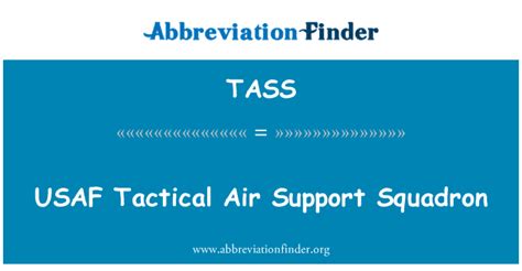 Tass Definition Usaf Tactical Air Support Squadron Abbreviation Finder