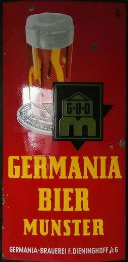 German beer is brewed according to the reinheitsgebot, which permits only water, hops, and malt as ingredients; Germania-Brauerei - Münster - Geschichten, Dokumente und ...