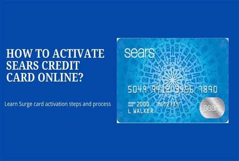 How To Activate Sears Credit Card Sears Mastercard Activation