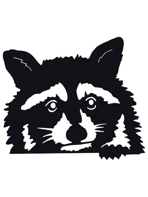 Free Printable Raccoon Stencils And Templates