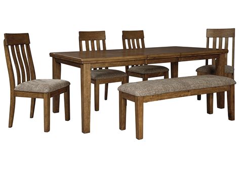 Ashley furniture sells affordable furniture available in varying colors, styles and materials. Flaybern Light Brown Extension Dining Table w/4 Side ...