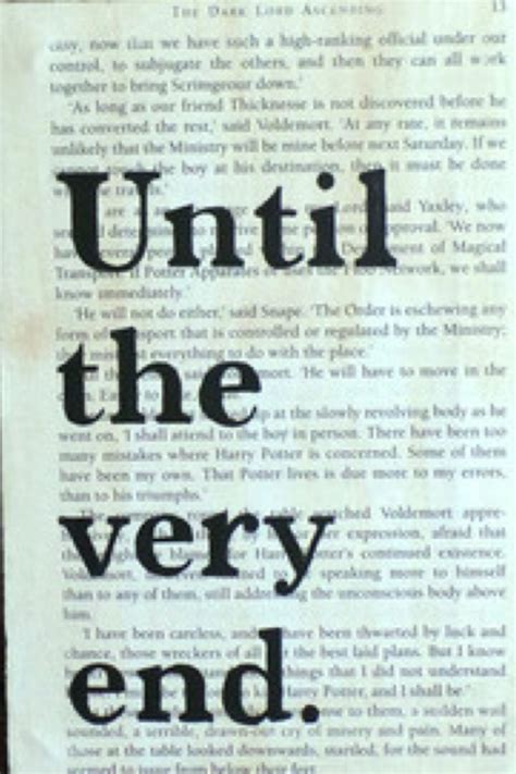271 harry potter until the very end. Until the Very End - Vintage Harry Potter Book Page Quote Canvas (With images) | Ending quotes ...