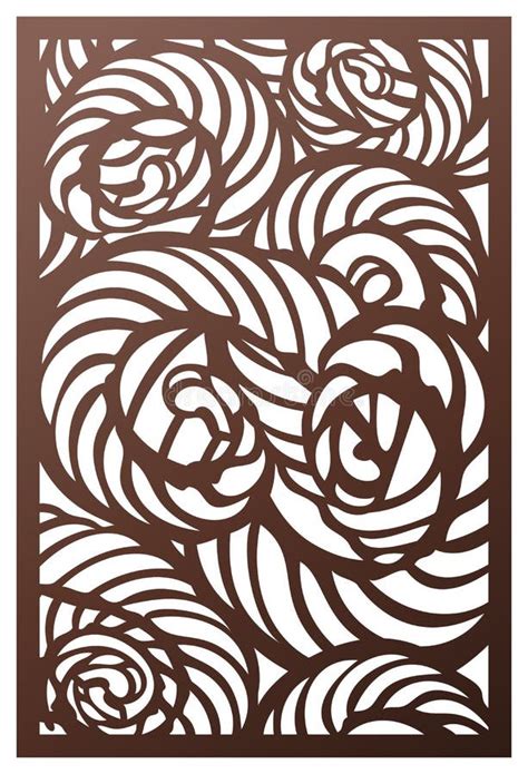Vector Laser Cut Panel Abstract Pattern Template For Decorative Stock