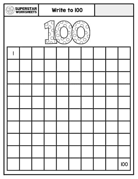 Hundreds Chart Printable Kindergarten