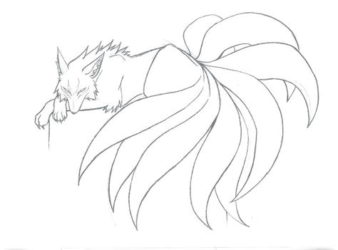 Nine Tailed Fox Coloring Page Coloring Home