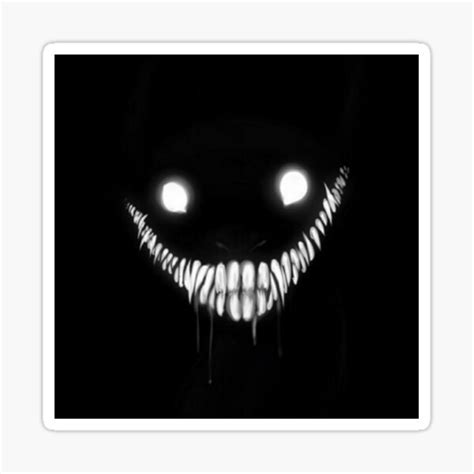 Scary Smile Drooling At Prey Sticker For Sale By Buklaudesu Redbubble
