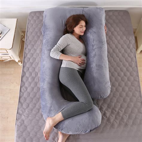 u shaped pregnancy pillow full body pillow and maternity support detachable extension