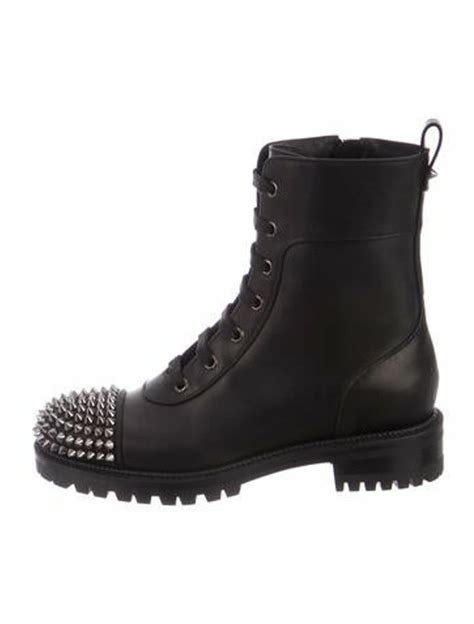 christian louboutin ts croc 70 spike accents combat boots black shopstyle