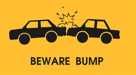 Beware Bump Signs To Reduce Road Accidents Vector Illustration