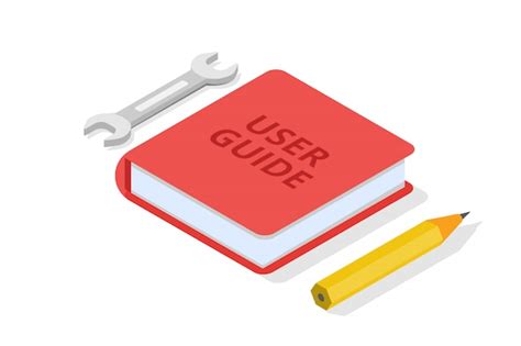 User Manual Guide Instruction Guidebook Handbook Isometric Concept