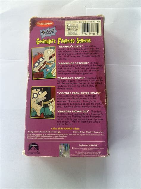 Nickelodeon Rugrats Grandpas Favorite Stories VHS 1997 EBay