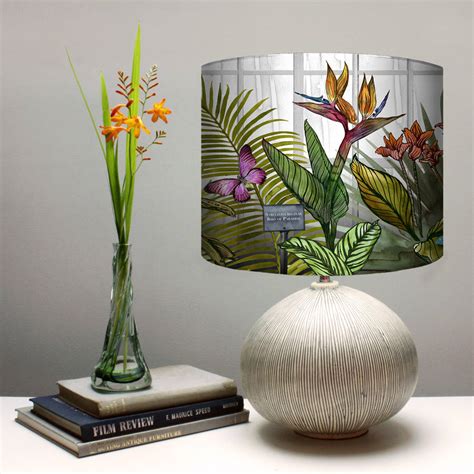 Glasshouse Tropical Botanical Print Lampshade By Terrarium Designs