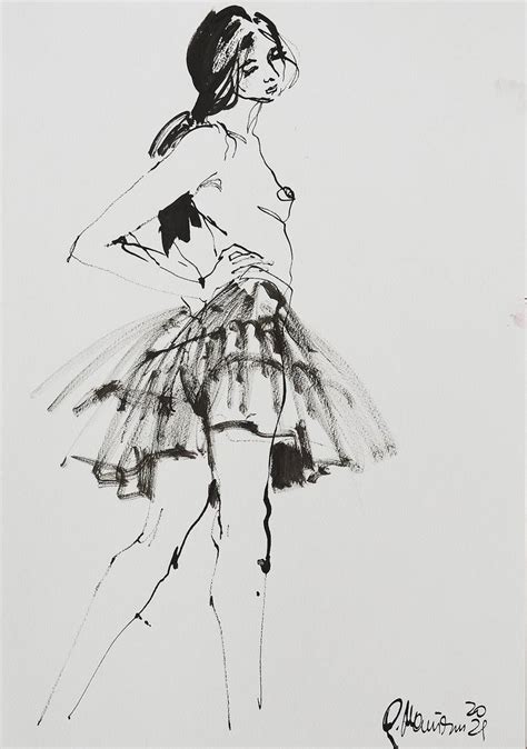 Naked Ballerina 2 Drawing By Olga Matyash Saatchi Art
