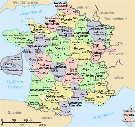 Regionen Frankreich