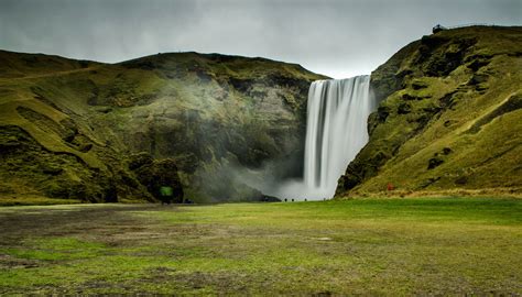Iceland Waterfalls Moss Skogafoss Nature Wallpapers Hd