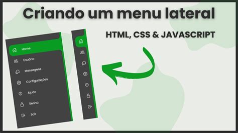 Criando Um Menu Lateral HTML CSS E JavaScript YouTube