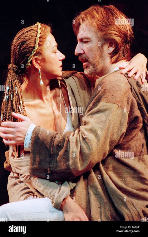 London Uk Library Helen Mirren As Cleopatra And Alan Rickman As Mark