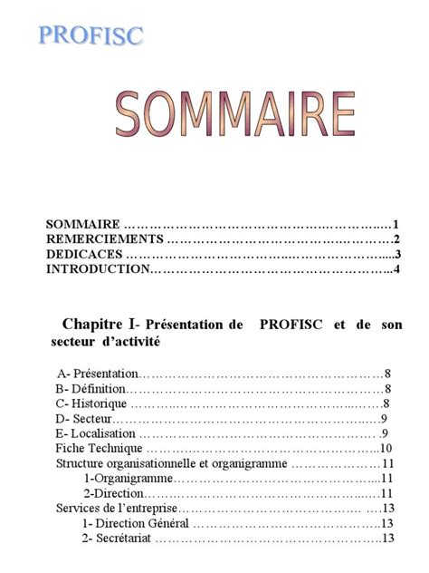 Exemple De Rapport De Stage Gestion Dentreprise Pdf Financial Report