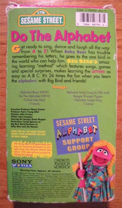 Do the alphabet 1996 vhs true hq. Sesame Street DO THE ALPHABET VHS VIDEO | eBay