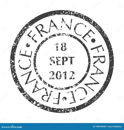 Sello Postal De Francia Ilustración Del Vector Ilustración De Aprobado