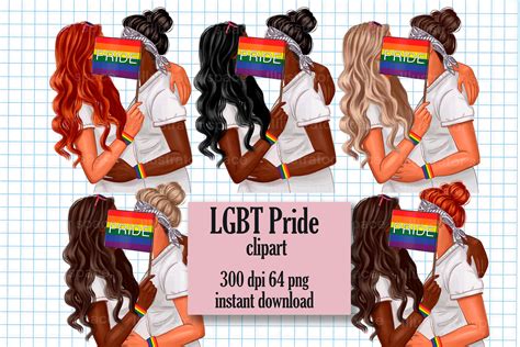 Lgbt Pride Clipart Lgbt Clip Art Lesbian Clipart Pride Png Etsy Australia