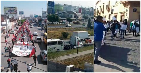 Aunque la alcaldía espera que hoy quede totalmente desbloqueada la ciudad, esta nueva jornada de manifestaciones puede atrasar el objetivo. Estas fueron las 3 manifestaciones que hubo hoy en SLP